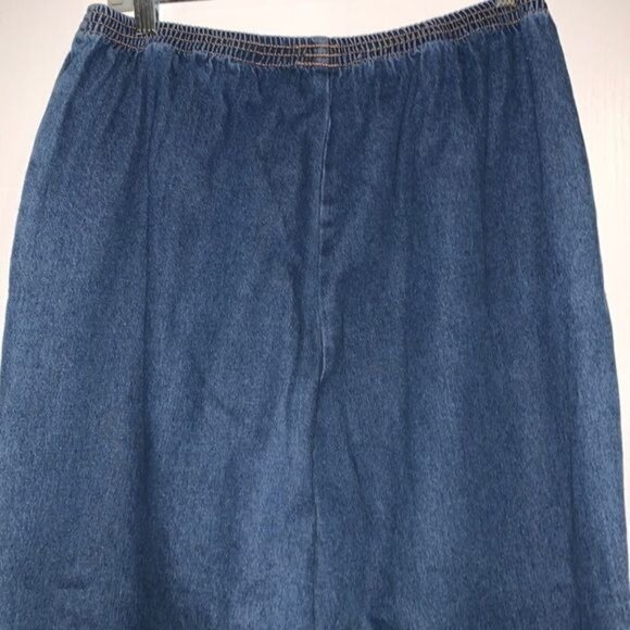 Kikit Womens Average Fit Elastic Waist Denim Jeans 100% Cotton Blue Size XL - Picture 10 of 14